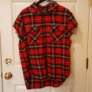 H&m cut off flannel